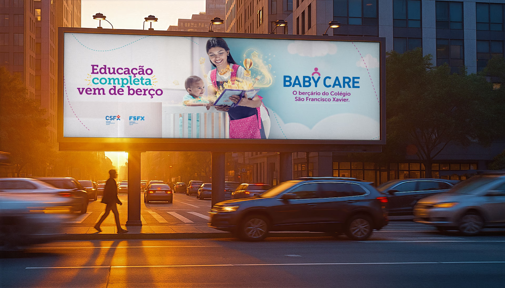 ampanha publicitária OOH e outdoor para colégio e educação infantil por 2P Marketing